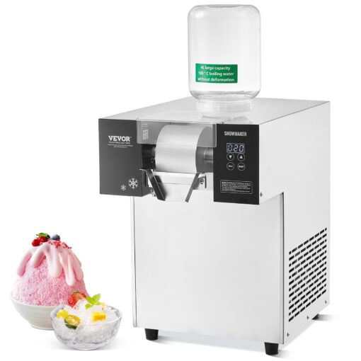 VEVOR Commercial Snowflake Ice Cream Machine 180 kg397 lbs Per Day Stainless Steel with Adjustable Texture
