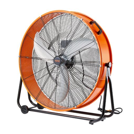 VEVOR 76 cm 30 Inch High Velocity Industrial Drum Fan with 3 Speed 13000 CFM for Warehouse