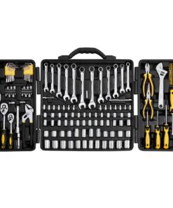 VEVOR 207 detaļu mehānisko instrumentu komplekts ar SAE un metriskām ligzdām