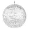 Серебристый Зеркальный Диско-Шар VEVOR 12 Дюймов 295 мм с Подвесным Кольцом для Вечеринок и мероприятий