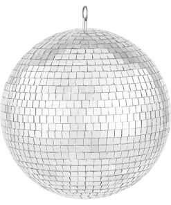 VEVOR 12 Inch (295 mm) Silver Mirror Disco Ball with Hanging Ring for Parties and Events