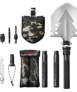 VEVOR 30Cr13 Stainless Steel Survival Shovel 11-in-1 Folding Multitool