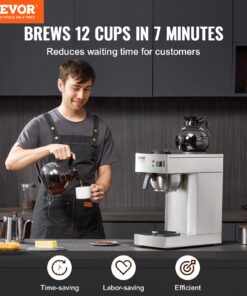 Brews 12-13 Cups (2.8-3 Liters) in 7 Minutes