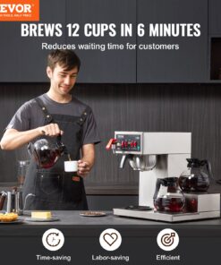 12-13 Cups (2.8-3.1 Liters) with 3 Glass Carafes and 3 Warmers