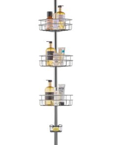 VEVOR Adjustable Shower Corner Caddy Tension Pole