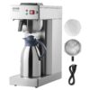 VEVOR 16L 12 13 Cups Commercial Drip Coffee Maker with Thermal Carafe for Restaurant and Office