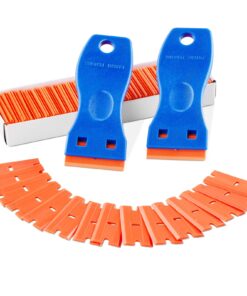 VEVOR POM Plastic Razor Blade Scraper Tool Set with 122 Blades - Ergonomic Handle for Efficient Cleaning of Kitchen