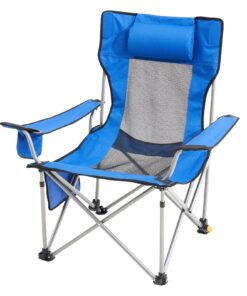 VEVOR Reclining Camping Chair with Adjustable Heights and Detachable Footrest