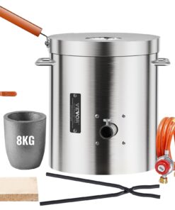 VEVOR Propane Metal Melting Furnace Kit 8kg/18lbs with Crucible and Tongs