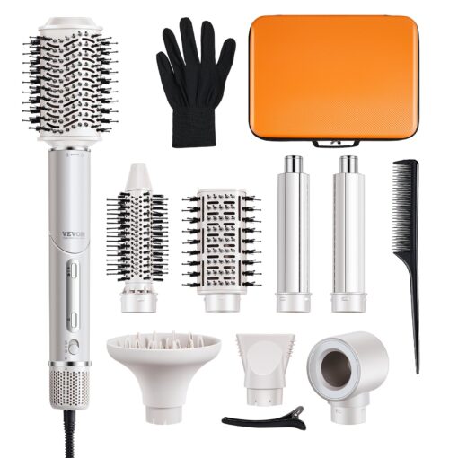 VEVOR 7 in 1 Professional Hair Dryer Brush with Auto Wrap Curlers and Intelligent Temperature Control