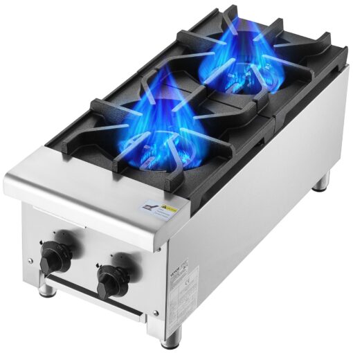 VEVOR 2 Burner Commercial Gas Range Stove