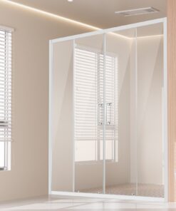 VEVOR Semi-Frameless Double Sliding Shower Door with 6mm (1/4