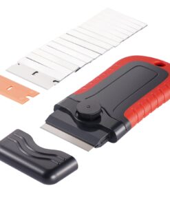 VEVOR Heavy-Duty Razor Blade Scraper with 15 Carbon Steel Blades & Safety Cap