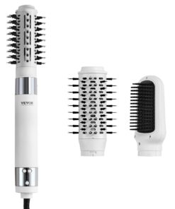 VEVOR Multifunctional Ionic Hair Dryer Brush with 2 Interchangeable Brushes (58mm/2.3in & 72mm/2.8in) - 110