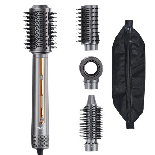 VEVOR 4 in 1 Professional Hair Dryer Brush with 3 Styling Heads