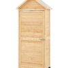 VEVOR 71x160 cm 28x63 inch Cedar Wood Outdoor Storage Shed with Galvanized Metal Roof