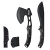VEVOR 33 cm 13 Inch Stainless Steel Hunting Knife and Hatchet Axe Combo Set with Sheath for Camping and Outdoor Activities