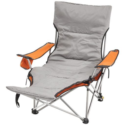 VEVOR Adjustable Reclining Camping Chair with Footrest and Side Pocket