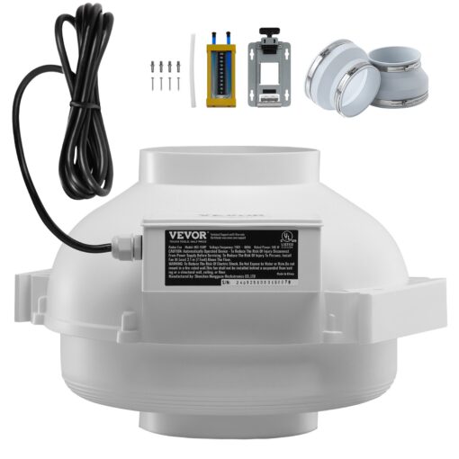 VEVOR Radon Mitigation Fan Kit with 380 CFM Inline Duct