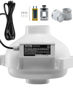 VEVOR Radon Mitigation Fan System Kit - Quiet Inline Duct Fan 260 CFM