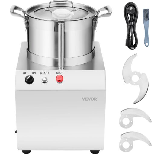 VEVOR 750W Multi Functional Food Processor Vegetable Chopper with 6L 63 qt Food Grade Stainless Steel Bowl