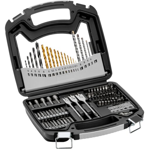 VEVOR 101 Piece Drill and Screwdriver Bit Set with Carrying Case HSS CR V Bits for Metal