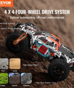 All-Terrain Remote Control Truck for Kids with 32-Minute Run Time
