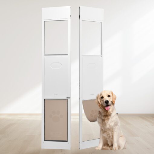 VEVOR XL Dog Door for Sliding Glass Doors with Adjustable Height 1927 mm 2049 mm 75 78 80 1116 for Large Pets