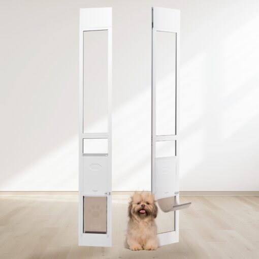 VEVOR Adjustable Small Pet Door for Sliding Glass Door