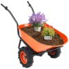 VEVOR 500W Electric Wheelbarrow Cart with Dual 16 Inch Wheels