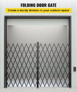 1.55 m x 3.1 m (5' x 10') Retractable Steel Scissor Door for Home and Industrial Use