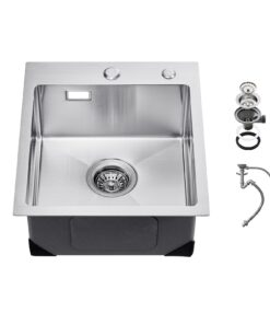 VEVOR 40cm (15.7 inch) Top Mount Kitchen Sink