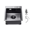 VEVOR 40cm 157 inch Kitchen Sink Topmount Single Bowl Drop In Basin
