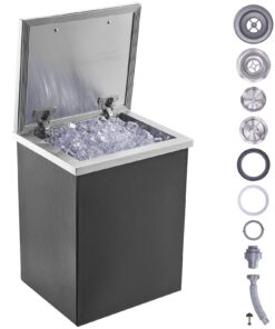 VEVOR Stainless Steel Drop-In Ice Chest with Cover