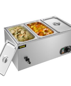 VEVOR Commercial Food Warmer with 3 Pans