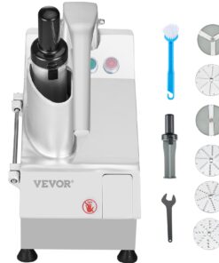 VEVOR 550W Food Processor & Vegetable Chopper with 6 Stainless Steel Blades