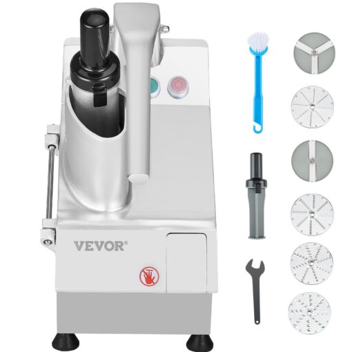 VEVOR 550W Food Processor Vegetable Chopper with 6 Stainless Steel Blades