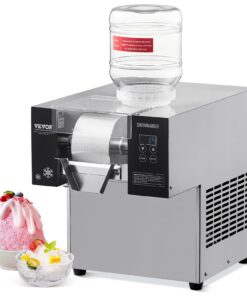 VEVOR Commercial Snowflake Ice Cream Machine 80 kg/176 lbs Daily Production Stainless Steel for Various Ice Shapes