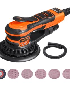 VEVOR 6-Inch (15.24 cm) Random Orbital Palm Sander with 350W Brushless Motor