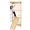 VEVOR Solid Wood Swedish Ladder Wall Gym 5 in 1 Indoor Playground with Climbing Toys