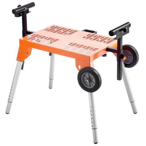 VEVOR Adjustable Miter Saw Stand with Wheels and Tabletop