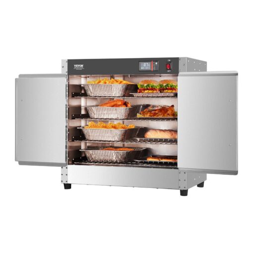 VEVOR 4 Tier Commercial Food Warmer Cabinet with Water Tray