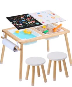 VEVOR Kids Sensory Table & Chair Set with Storage Bins