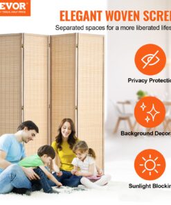 Hand-Woven Folding Privacy Screen