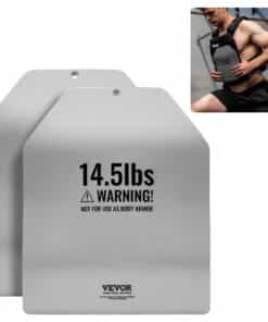 VEVOR Ergonomic 3D Curved Steel Weight Vest Plates 2x6.6 kg (14.5 lb) for Strength Training
