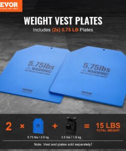 2x2.6 kg (5.75 lb) - Compatible with Weighted Vests