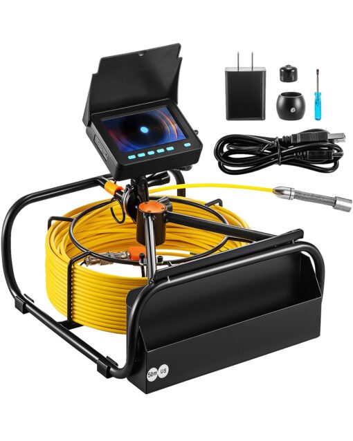 VEVOR 50m164ft Sewer Inspection Camera with 43 inch LCD