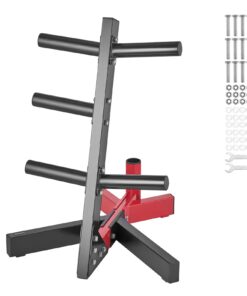 VEVOR 500 lbs (227 kg) Capacity Weight Plate Tree Rack with Barbell and Kettlebell Storage for Home Gym