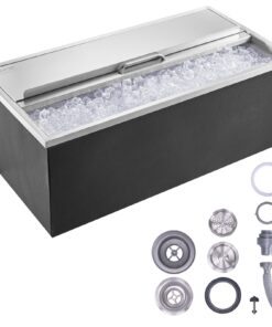 VEVOR Stainless Steel Drop-In Ice Chest with Cover