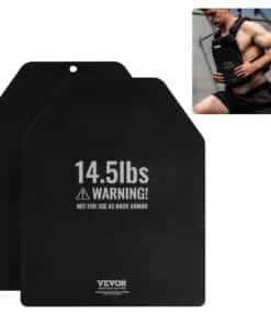 VEVOR Steel Weight Vest Plates for Enhanced Strength Training - 2x14.5 LB (6.58 kg) Compatible with Various Vests